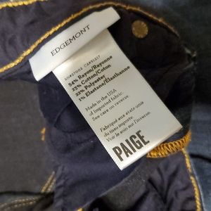 Paige Edgemont jeans, dark wash, size 29